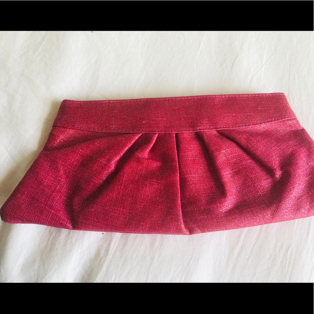 Lauren Merkin PINK GLITTER clutch